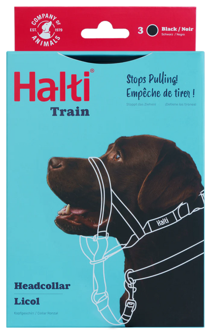 הלטי לכלב מידה 3 רתמת ראש נגד משיכות - FOR DOG TRAINERS ישראל