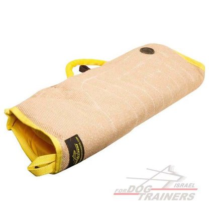 שרוול נשיכה לגורים וכלבים צעירים עשוי מיוטה עם ידית נוספת - FOR DOG TRAINERS- ISRAEL
