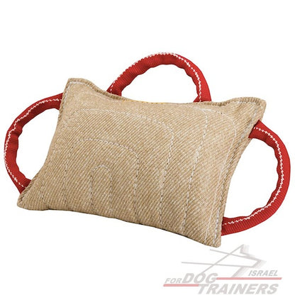 כרית נשיכה לכלב לאימונים עם 3 ידיות - FOR DOG TRAINERS- ISRAEL