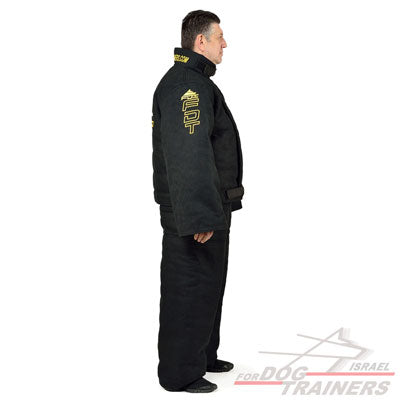 חליפת נשיכה עם מיגון מחוזק במיוחד ושרוולים כפולים להגנה מלאה על הגוף - FOR DOG TRAINERS- ISRAEL