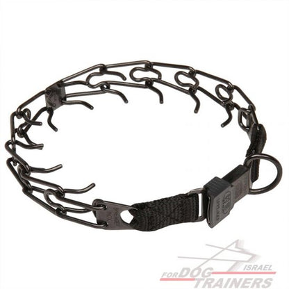 קולר דוקרנים בגודל בינוני של חברת HS נעילה בקליק - FOR DOG TRAINERS- ISRAEL
