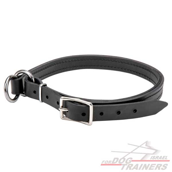 קולר חנק מעור - דו שכבתי - FOR DOG TRAINERS- ISRAEL