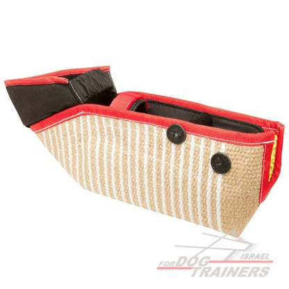 שרוול נשיכה מקצועי עשוי מבד יוטה - FOR DOG TRAINERS- ISRAEL