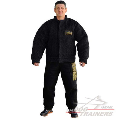 חצי ספורטיבית- חליפת נשיכה מפשתן צרפתי להגנה מלאה על הגוף - FOR DOG TRAINERS- ISRAEL