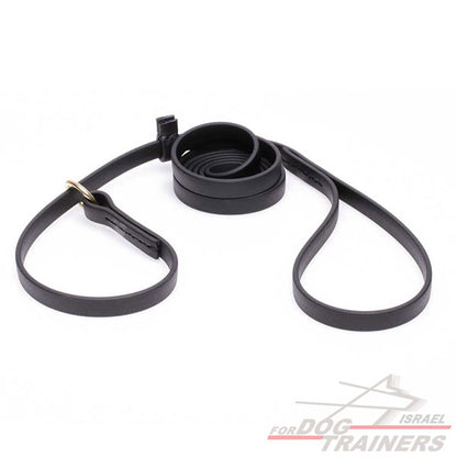 רצועת סליפ ליש לכלב עשויה מביאוטן- עם קולר חנק מובנה - FOR DOG TRAINERS- ISRAEL