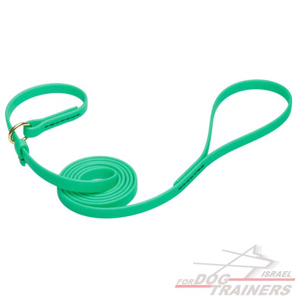 רצועה בצבע ירוק עשויה מביאוטן- עם קולר חנק מובנה - FOR DOG TRAINERS- ISRAEL