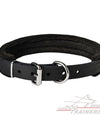קולר לכלב מרופד מעור - ברוחב 2.5 ס"מ - FOR DOG TRAINERS- ISRAEL