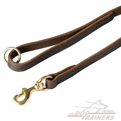 רצועת עור לכלב בתפירה רכה - FOR DOG TRAINERS- ISRAEL