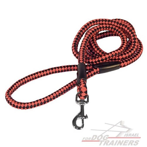 רצועת חבל קלה מניילון דק - רצועה לכלב לטיולים - FOR DOG TRAINERS- ISRAEL