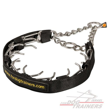 קולר דוקרנים עשוי מנירוסטה (תוצרת גרמניה)- לכלבים גדולים - FOR DOG TRAINERS- ISRAEL