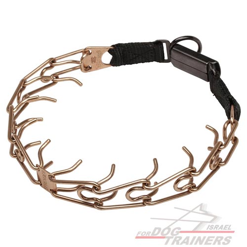 קולר דוקרנים עשוי קורגן- נעילה בקליק (לכלבים בינוניים) - FOR DOG TRAINERS- ISRAEL