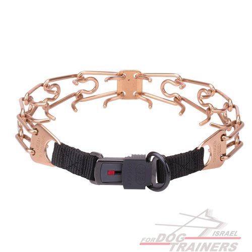 קולר דוקרנים עושי קורגן, נעילה בקליק, לכלבים גדולים- תוצרת גרמניה - FOR DOG TRAINERS- ISRAEL
