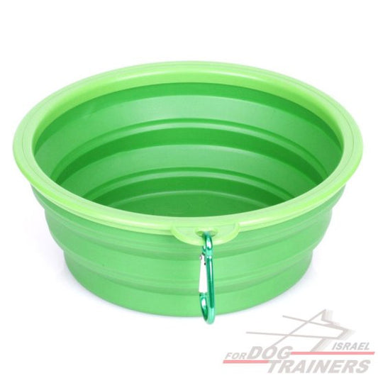 קערת שתייה מתקפלת לטיולים ולים- גודל בינוני / גדול - FOR DOG TRAINERS- ISRAEL