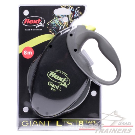 רצועת פלקסי כלבים מתכוננת לכלבים גדולים- 8 מטר - FOR DOG TRAINERS- ISRAEL