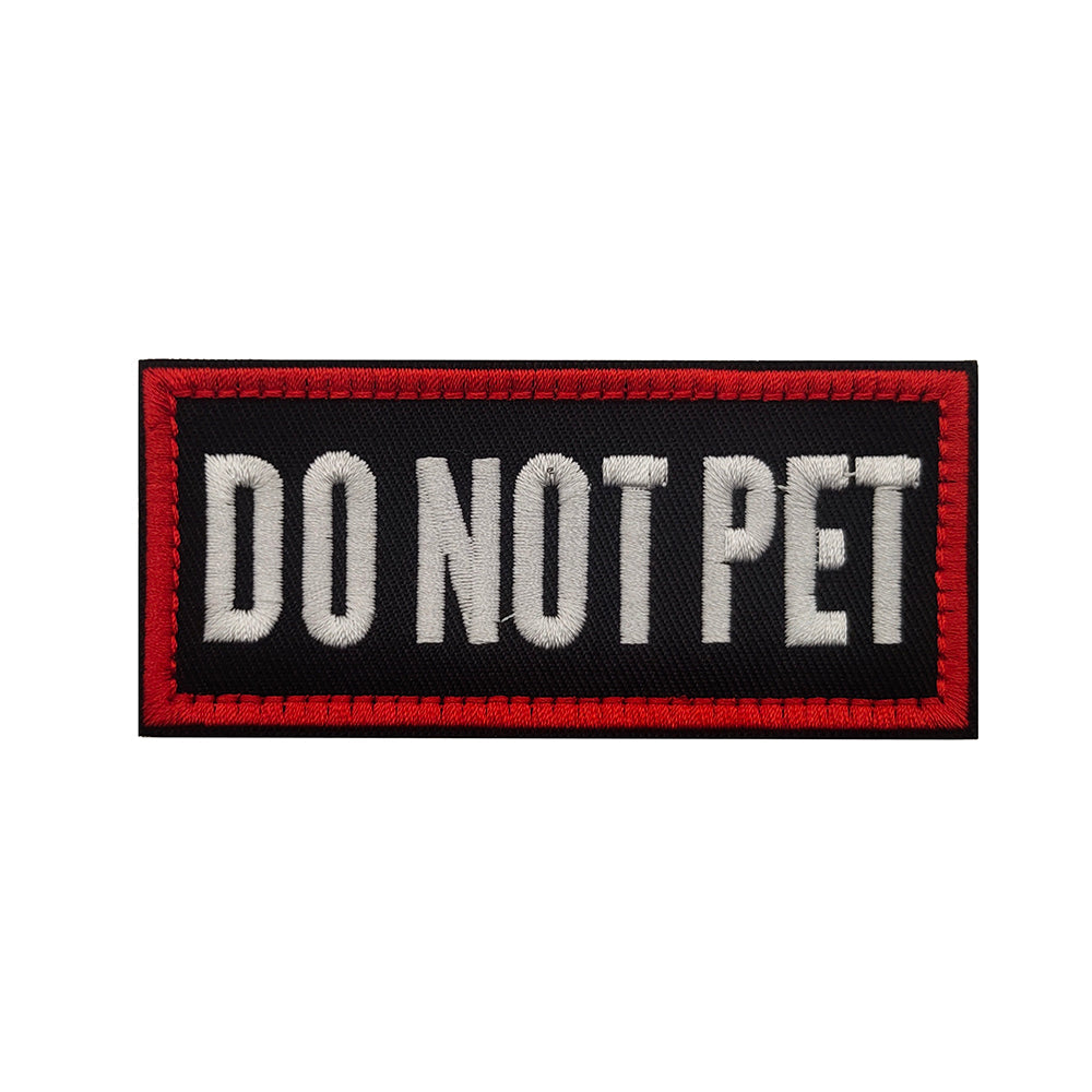פאץ' DO NOT PET רקום עם מסגרת אדומה וסקוץ' - FOR DOG TRAINERS ישראל