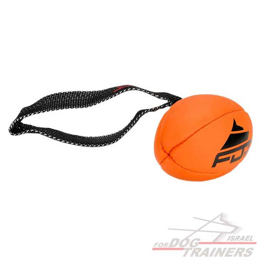 חדש! כדור נשיכה לכלב בצורת פוטבול-עשוי מעור סינטטי עמיד - FOR DOG TRAINERS- ISRAEL