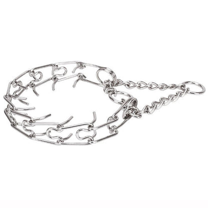 קולר חנק דוקרנים לכלבים גדולים- מצופה כרום - FOR DOG TRAINERS- ISRAEL