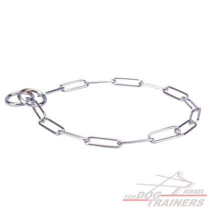 Model: MC32#1108 200.61.300 chrome fur saver collar 3 mm - FOR DOG TRAINERS- ISRAEL