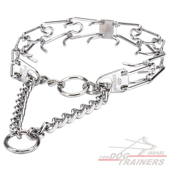 קולר דוקרנים עשוי מנירוסטה (תוצרת גרמניה)- לכלבים גדולים - FOR DOG TRAINERS- ISRAEL