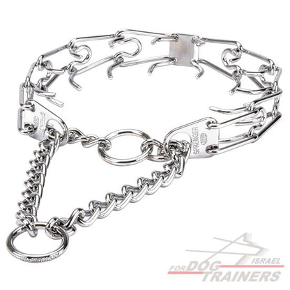 קולר דוקרנים עשוי מנירוסטה (תוצרת גרמניה)- לכלבים גדולים - FOR DOG TRAINERS- ISRAEL