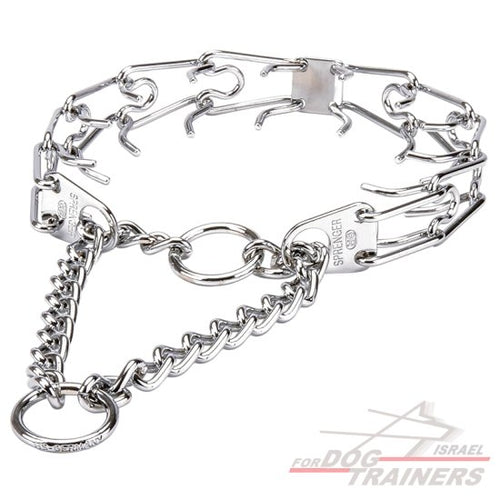 קולר דוקרנים עשוי מנירוסטה (תוצרת גרמניה)- לכלבים גדולים - FOR DOG TRAINERS- ISRAEL