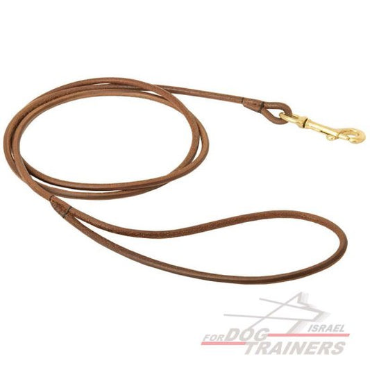 רצועת עור עגולה לתצוגת כלבים - 6 מ"מ - FOR DOG TRAINERS- ISRAEL