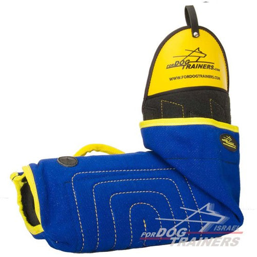 שרוול נשיכה לכלב מתבגר עשוי מפשתן צרפתי - FOR DOG TRAINERS- ISRAEL