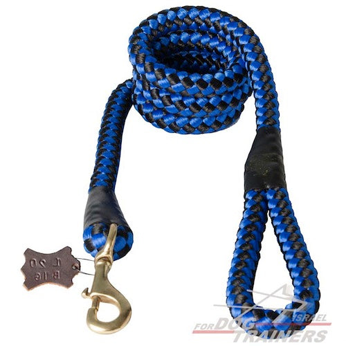 רצועת חבל עבה מניילון באיכות גובה- רצועת אידאלית לטיולים - FOR DOG TRAINERS- ISRAEL