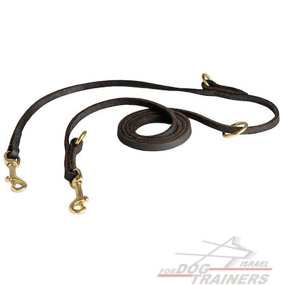 רצועה לכלב מעור אנגלי – רב תכליתית וקלה לשימוש - FOR DOG TRAINERS- ISRAEL