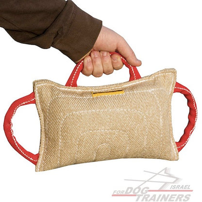 כרית נשיכה לכלב לאימונים עם 3 ידיות - FOR DOG TRAINERS- ISRAEL