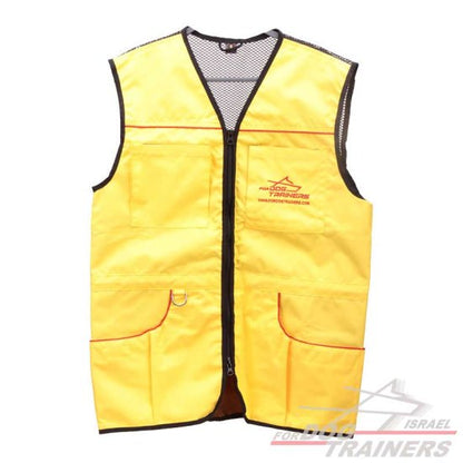 ווסט למאלף כלבים מקצועי -צבע צהוב - FOR DOG TRAINERS- ISRAEL