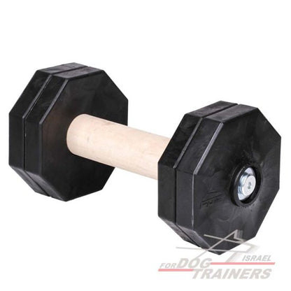 משקולת עץ לאילוף כלבים עם צלחות משקל נשלפות - 1 ק"ג - FOR DOG TRAINERS- ISRAEL