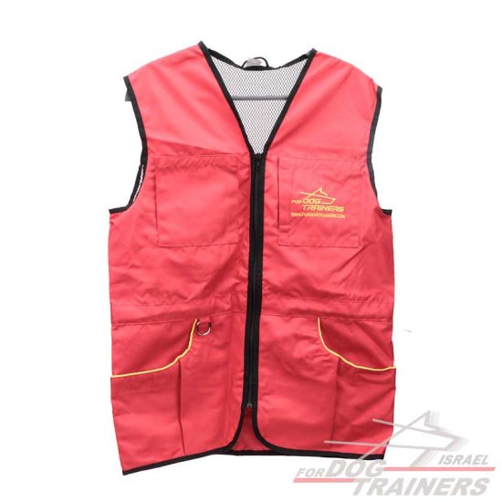 ווסט למאלף כלבים מקצועי -צבע אדום - FOR DOG TRAINERS- ISRAEL
