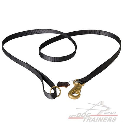 רצועה לכלב עוצמתית לטיולים עם קרבינה אקסטרה חזקה מפליז - FOR DOG TRAINERS- ISRAEL