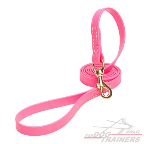 רצועה לכלב עשויה מביאוטן - בצבע ורוד יפייפה - FOR DOG TRAINERS- ISRAEL