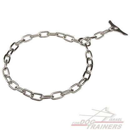 קולר חנק לכלבים עם קרני שור - השומר על פרוותו של הכלב - FOR DOG TRAINERS- ISRAEL