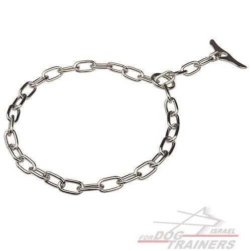 קולר חנק לכלבים עם קרני שור - השומר על פרוותו של הכלב - FOR DOG TRAINERS- ISRAEL