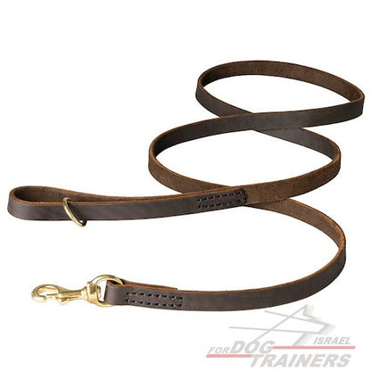 רצועת עור לכלב בתפירה רכה - FOR DOG TRAINERS- ISRAEL
