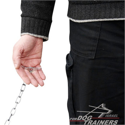 קולר חנק לכלבים עם קרני שור - השומר על פרוותו של הכלב - FOR DOG TRAINERS- ISRAEL