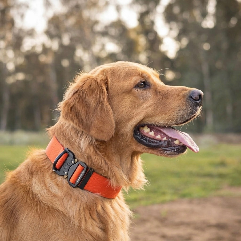 Wide PowerFlex collar for Golden Retriever