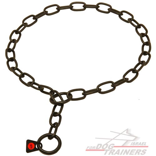 קולר "שומר פרווה" שחור מדהים מנירוסטה - FOR DOG TRAINERS- ISRAEL
