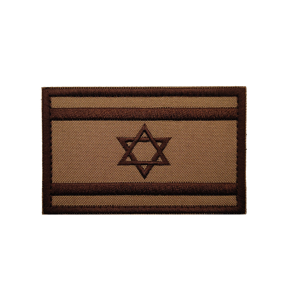 פאץ' דגל ישראל בגוון חום קויוטי 8x5 ס"מ עם סקוץ' - FOR DOG TRAINERS ישראל