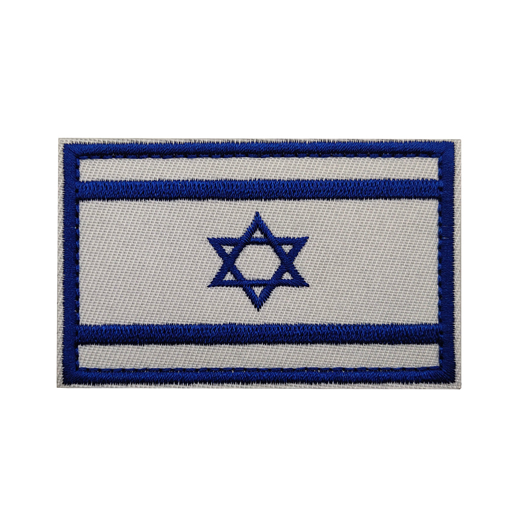 פאץ' דגל ישראל רקום כחול לבן 8x5 ס"מ עם סקוץ' - FOR DOG TRAINERS ישראל