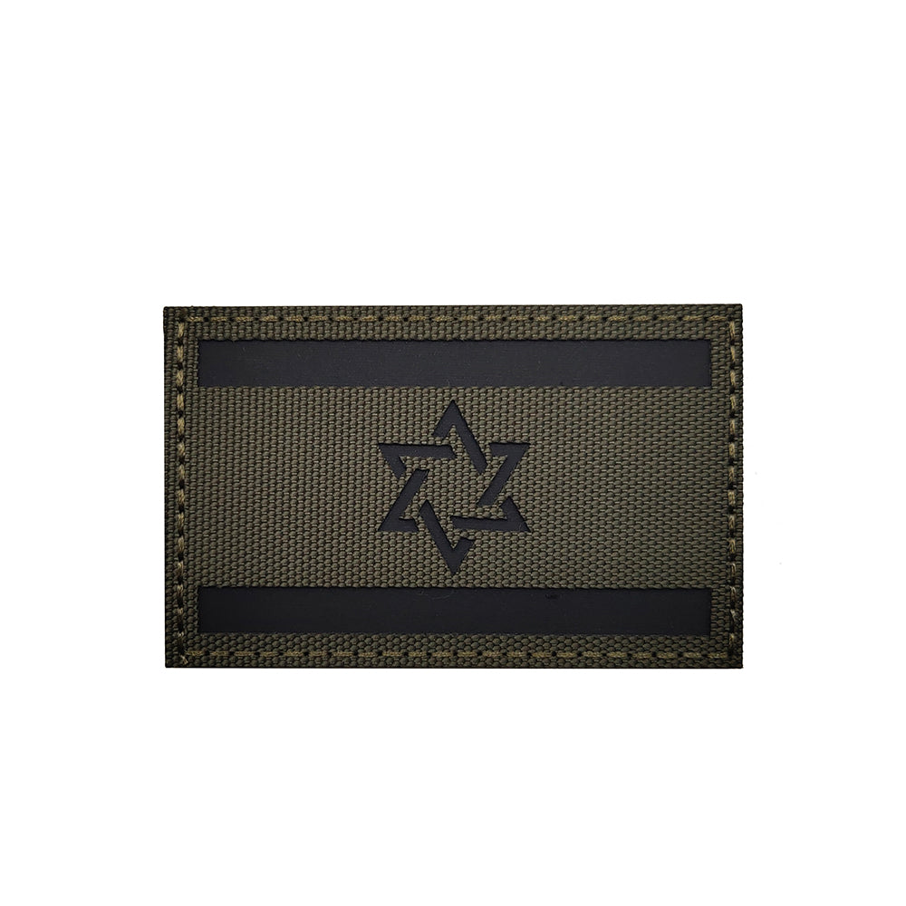פאץ' דגל ישראל בגוון זית צבאי 8x5 ס"מ עם סקוץ' - FOR DOG TRAINERS ישראל
