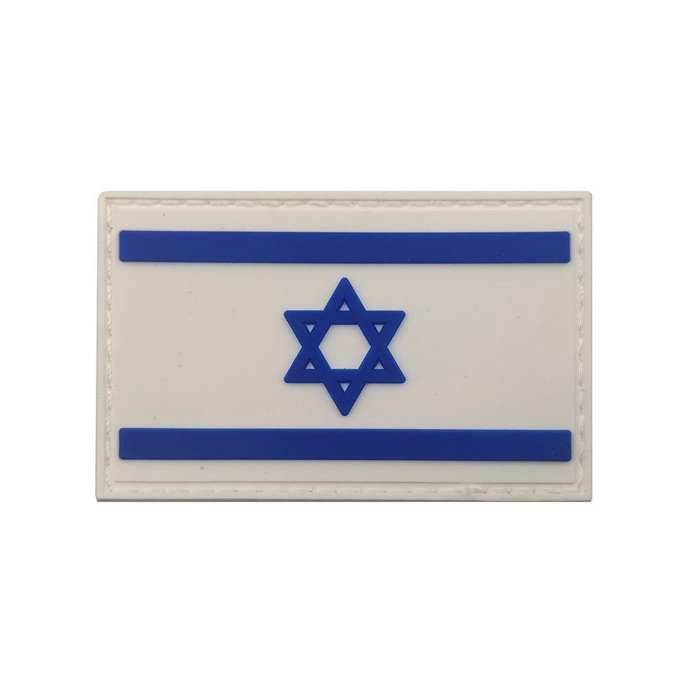 פאץ' דגל ישראל PVC כחול לבן 8x5 ס"מ עם גב סקוץ' - FOR DOG TRAINERS ישראל