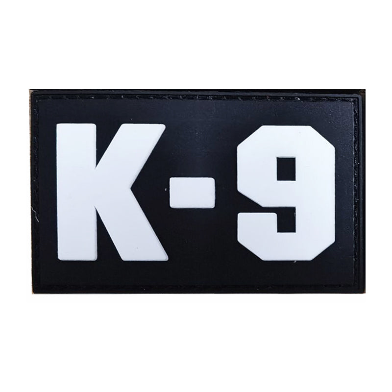 פאץ' K-9 שחור לבן מחזיר אור עם סקוץ' - FOR DOG TRAINERS ישראל