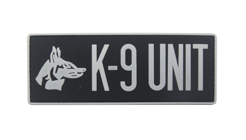 פאץ' K-9 UNIT עם סילואט רועה גרמני באפור על שחור - FOR DOG TRAINERS ישראל