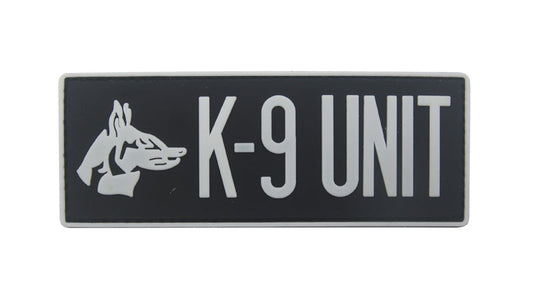 פאץ' K-9 UNIT עם סילואט רועה גרמני באפור על שחור - FOR DOG TRAINERS ישראל
