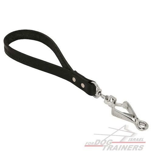 רצועת עור לכלב קצרה לשליטה טובה יותר - FOR DOG TRAINERS- ISRAEL