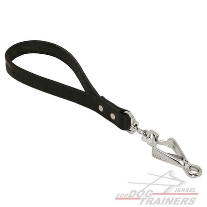 רצועת עור לכלב קצרה לשליטה טובה יותר - FOR DOG TRAINERS- ISRAEL